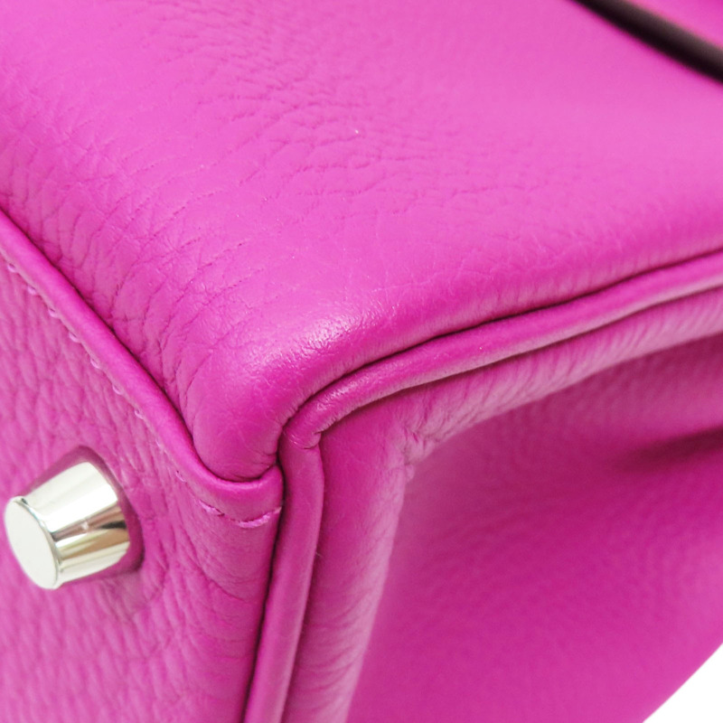 玫瑰紫 TOGO牛皮 kelly 28 两用包 銀扣 A刻-11