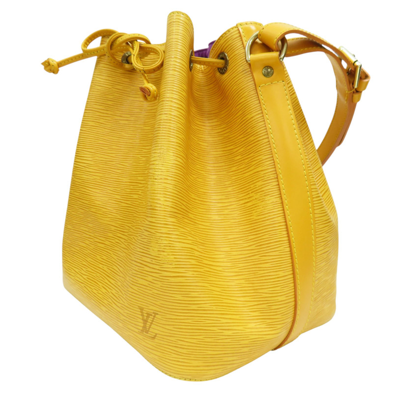 黃色 Epi水波紋 牛皮 Petit Noe 水桶包 肩背包 M44109-2