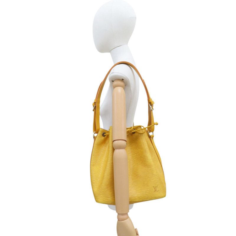 黃色 Epi水波紋 牛皮 Petit Noe 水桶包 肩背包 M44109-7