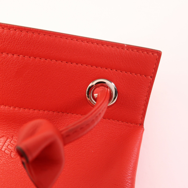 HERMES Swift皮革Aline Mini銀扣肩背袋Rouge Indien-9