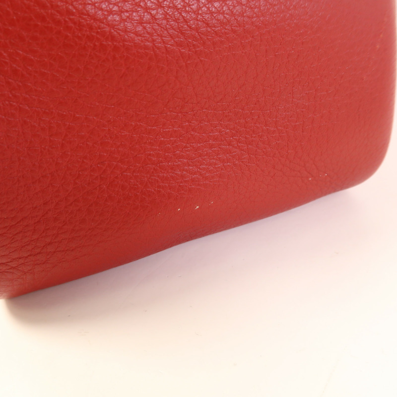 HERMES Clemence皮革Lindy 30金扣手挽肩背兩用袋 Rouge Tomate-14