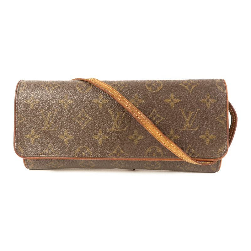 LOUIS VUITTON Monogram Pochette Twin GM金扣肩背袋-0