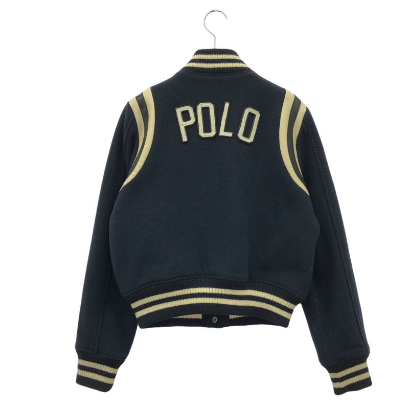 POLO RALPH LAUREN 羊毛混紡飛行員夾克 Stajan 羊毛海軍藍 二手男款-1
