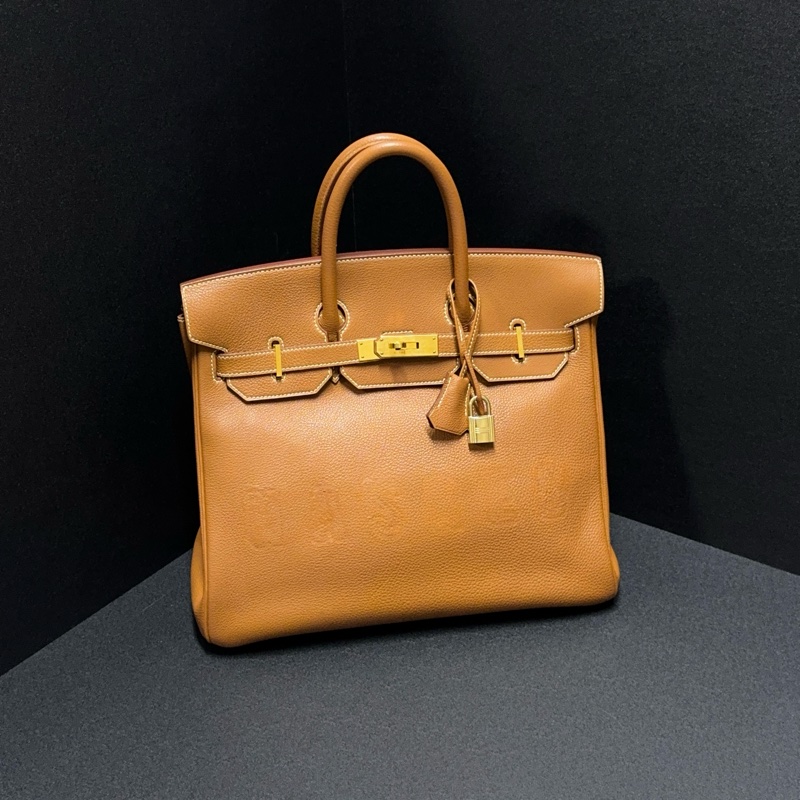 (極新!金棕金釦) Hermes Birkin HAC 32 金棕金 鉑金包-9