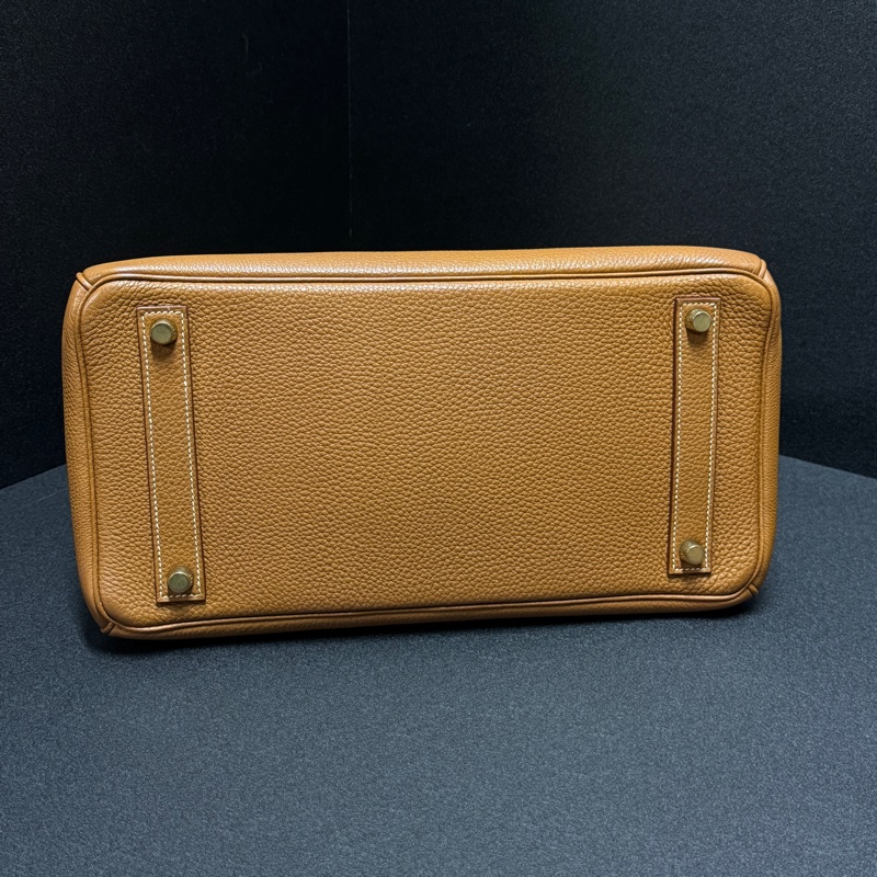 (極新!金棕金釦) Hermes Birkin HAC 32 金棕金 鉑金包-13