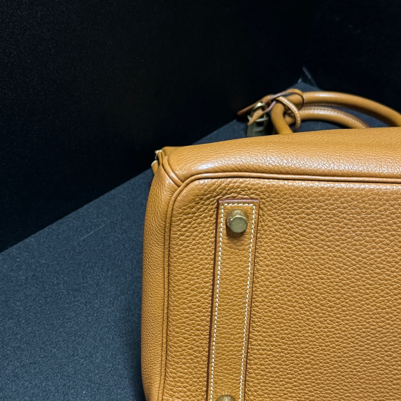 (極新!金棕金釦) Hermes Birkin HAC 32 金棕金 鉑金包-16