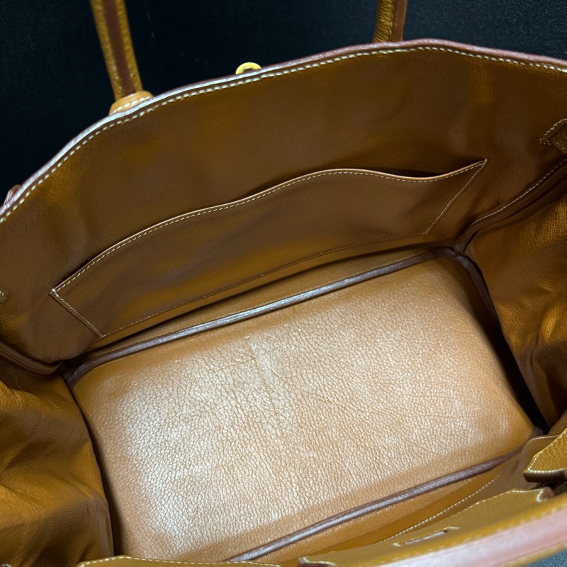 (極新!金棕金釦) Hermes Birkin HAC 32 金棕金 鉑金包-21