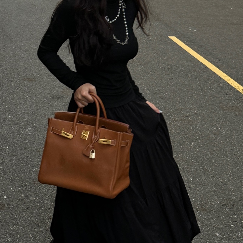 (極新!金棕金釦) Hermes Birkin HAC 32 金棕金 鉑金包-32
