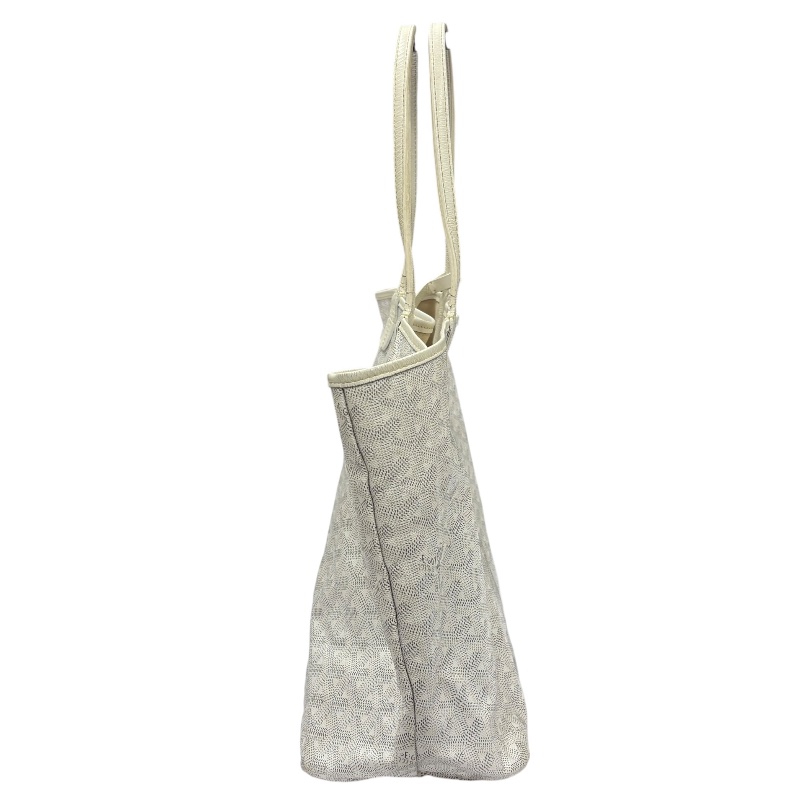 GOYARD 戈雅 SAINT LOUIS PM 小型托特包 PVC帆布 白色-4