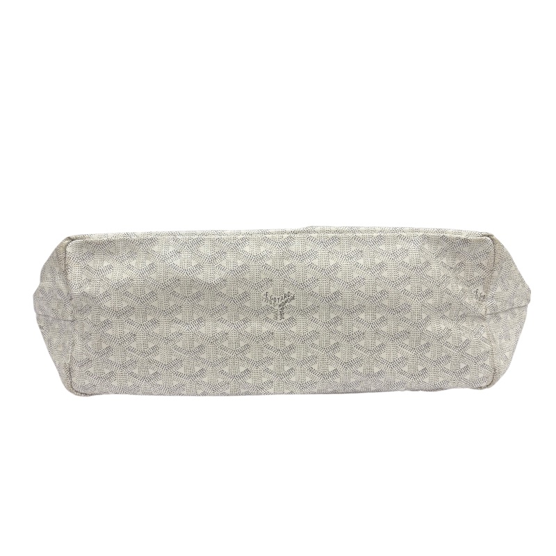 GOYARD 戈雅 SAINT LOUIS PM 小型托特包 PVC帆布 白色-5