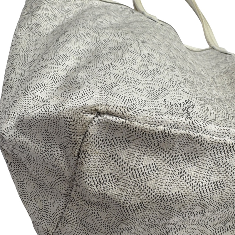 GOYARD 戈雅 SAINT LOUIS PM 小型托特包 PVC帆布 白色-6
