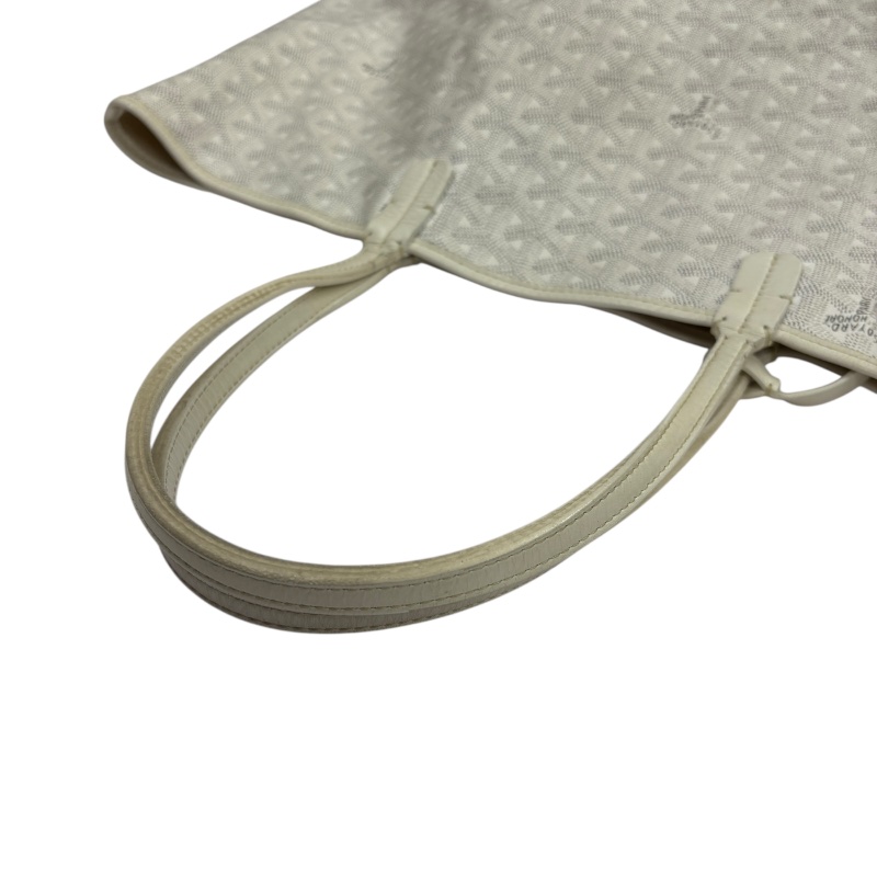 GOYARD 戈雅 SAINT LOUIS PM 小型托特包 PVC帆布 白色-10