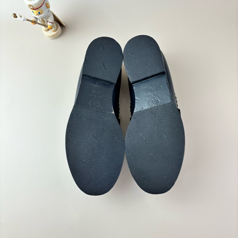 CHANEL/香奈兒 銀標雙C黑色樂福鞋 36.5碼-5