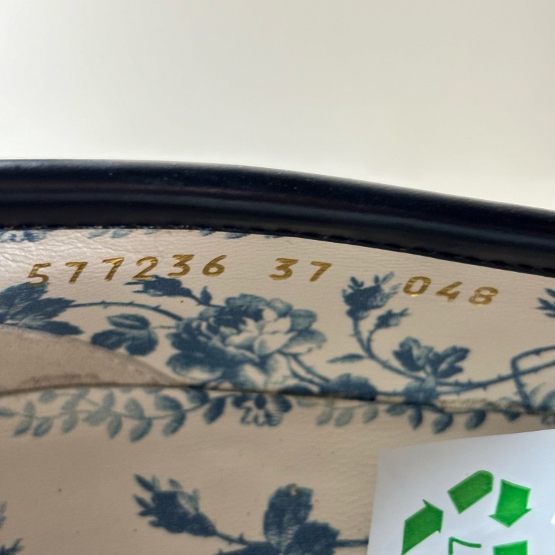 GUCCI/古馳 馬銜扣蜜蜂刺繡厚底樂福鞋 37碼 試穿一兩次-3