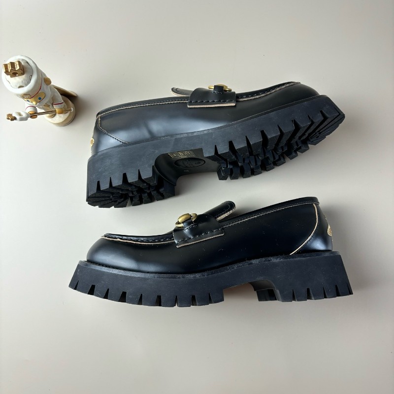 GUCCI/古馳 馬銜扣蜜蜂刺繡厚底樂福鞋 37碼 試穿一兩次-4