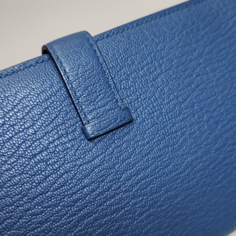Hermes Bearn 小號 羊皮 純色 標誌H袢帶 皮夾-14