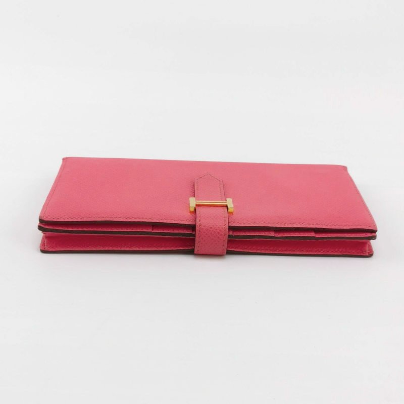 Hermes Bearn 小號 牛皮 純色標誌 H袢帶 皮夾-3