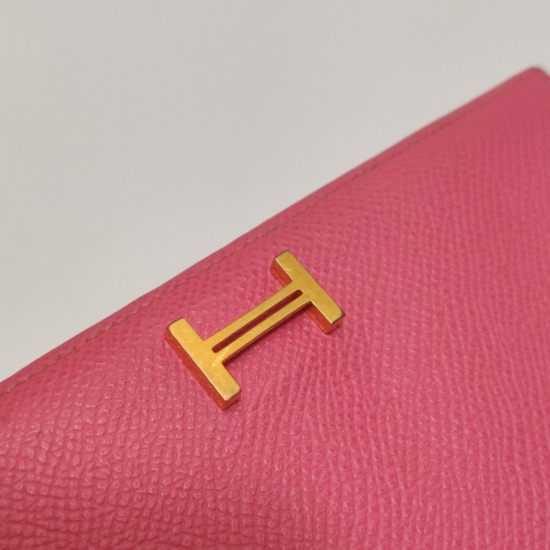 Hermes Bearn 小號 牛皮 純色標誌 H袢帶 皮夾-9