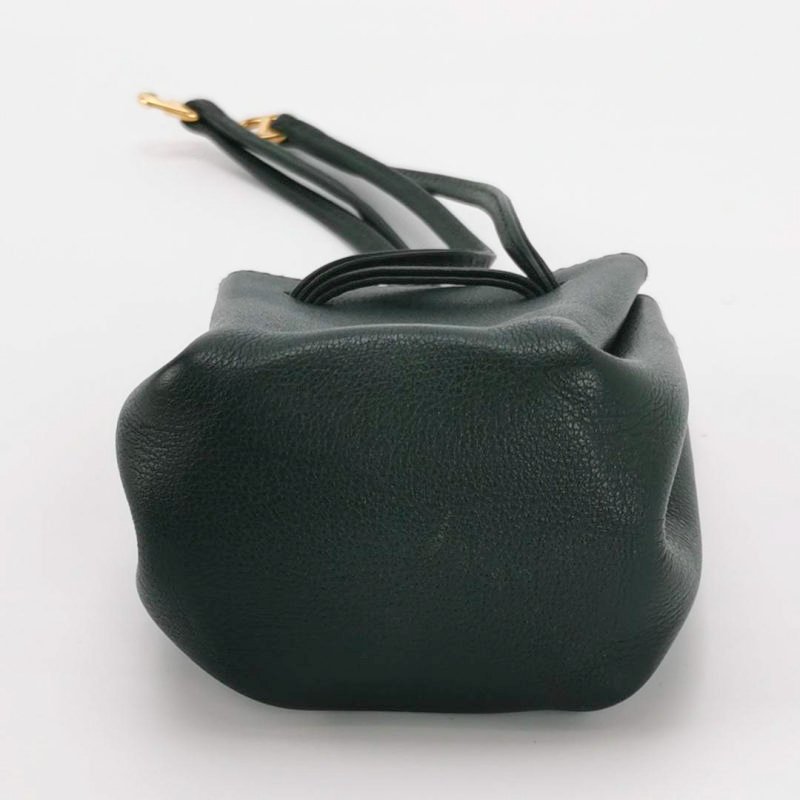 Hermes Vespa 中古 手提包 Veau Gulliver 牛皮金扣 60翡翠绿框A刻-5