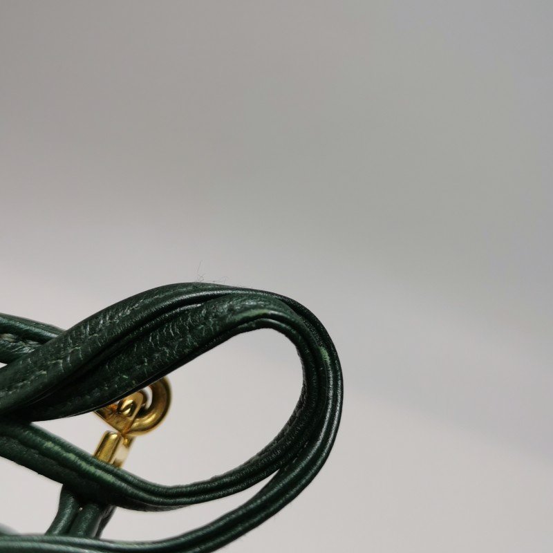 Hermes Vespa 中古 手提包 Veau Gulliver 牛皮金扣 60翡翠绿框A刻-8