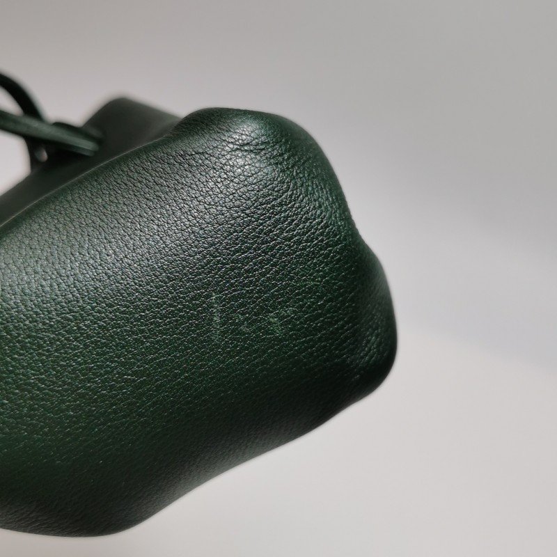 Hermes Vespa 中古 手提包 Veau Gulliver 牛皮金扣 60翡翠绿框A刻-14