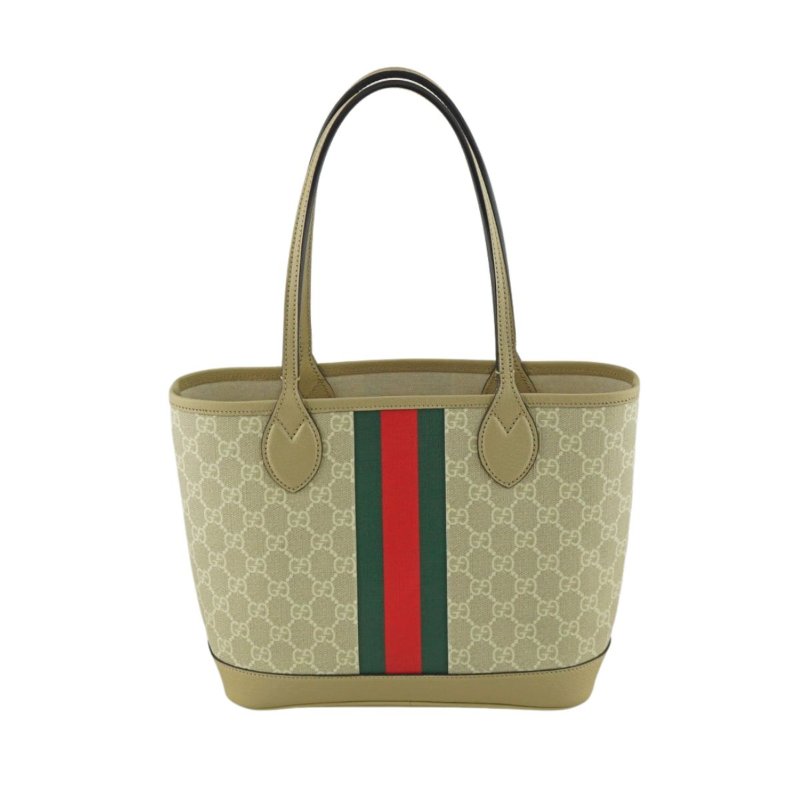 Gucci 726762 GG Supreme 燕麥色肩背包托特包(小)(附購證)-0