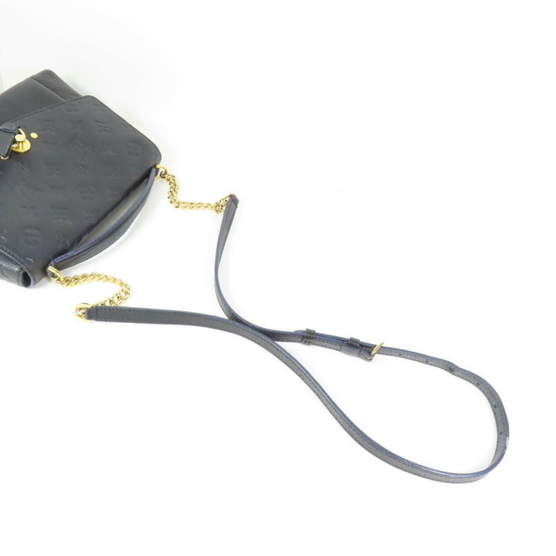 LOUIS VUITTON Monogram Empreinte Blanche BB金扣肩背袋-4