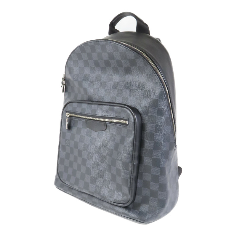 LOUIS VUITTON Damier Graphite Josh Backpack銀扣背包-1