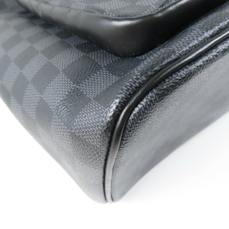 LOUIS VUITTON Damier Graphite Josh Backpack銀扣背包-11