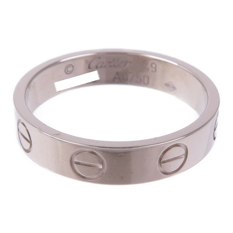 CARTIER 18K白金Mini Love Ring戒指Cartier#49/US#5-1