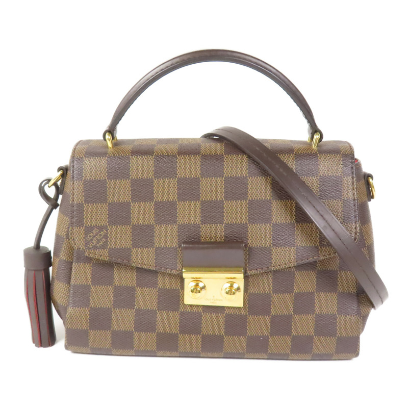 LOUIS VUITTON Damier Croisette金扣手挽肩背兩用袋-0