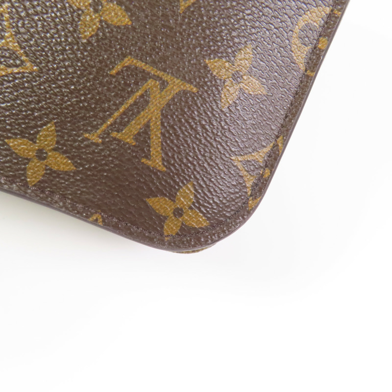 LOUIS VUITTON Monogram Patches Pochette Metis金扣手挽肩背兩用袋棕色-7