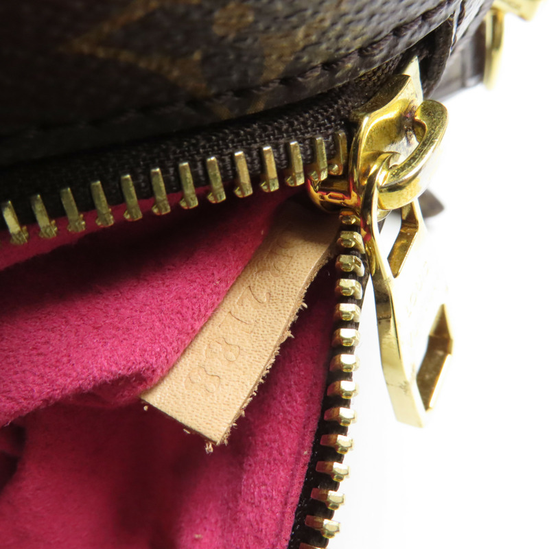 LOUIS VUITTON Monogram Patches Pochette Metis金扣手挽肩背兩用袋棕色-16