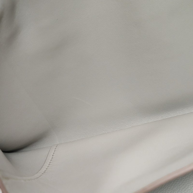 Hermes Pochette Pliplat 手拿包 Evercolor 牛皮 80珍珠灰框R刻-7