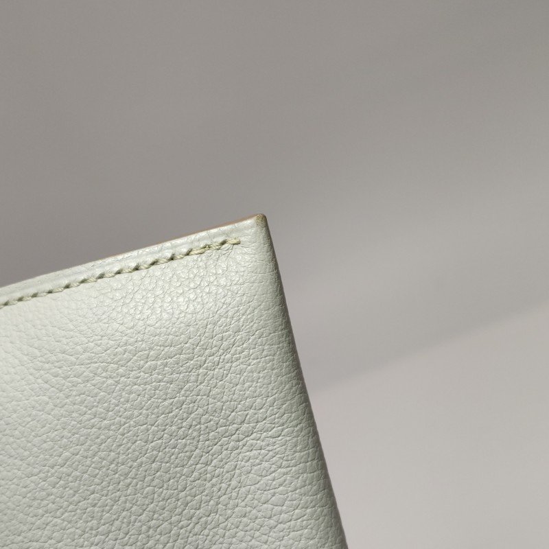 Hermes Pochette Pliplat 手拿包 Evercolor 牛皮 80珍珠灰框R刻-15