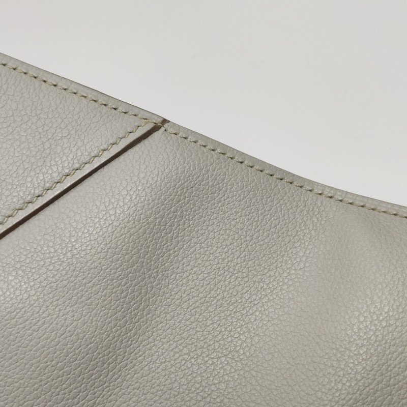 Hermes Pochette Pliplat 手拿包 Evercolor 牛皮 80珍珠灰框R刻-17