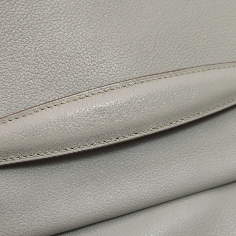 Hermes Pochette Pliplat 手拿包 Evercolor 牛皮 80珍珠灰框R刻-19