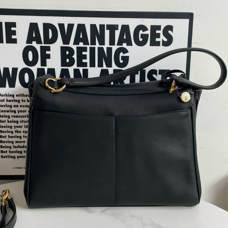 Balenciaga巴黎世家RODEO 小號 黑金五金配件 光滑小牛皮肩背包-2