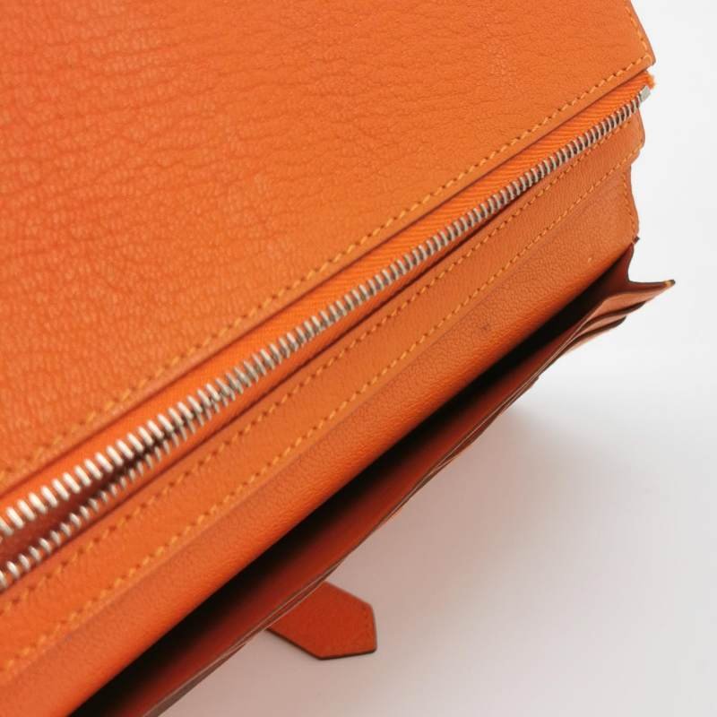Hermes Bearn 小號 羊皮 純色 標誌H袢帶 皮夾-5