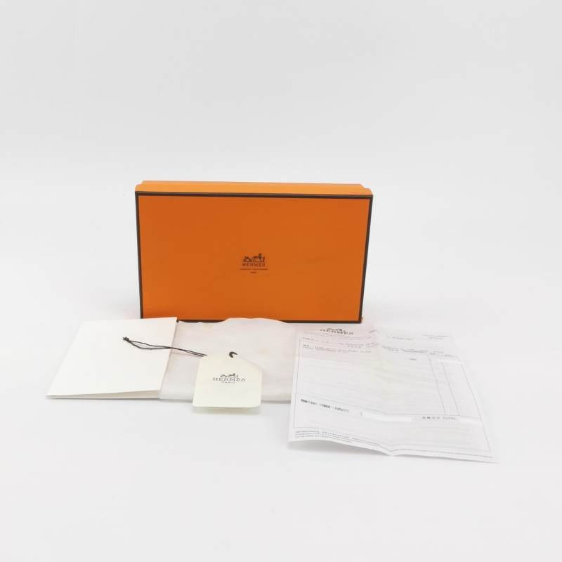Hermes Bearn 小號 羊皮 純色 標誌H袢帶 皮夾-9