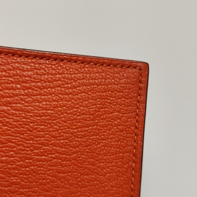 Hermes Bearn 小號 羊皮 純色 標誌H袢帶 皮夾-14