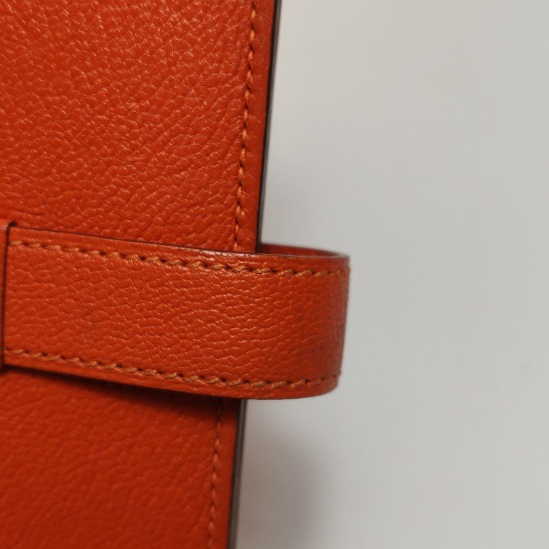 Hermes Bearn 小號 羊皮 純色 標誌H袢帶 皮夾-16
