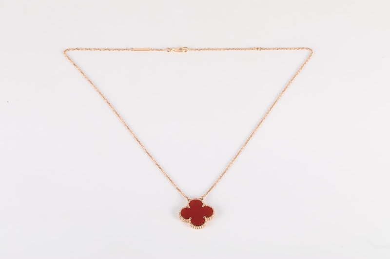 VAN CLEEF&ARPELS(梵克雅寶) Vintage Alhambra 中大號單花項鏈-5