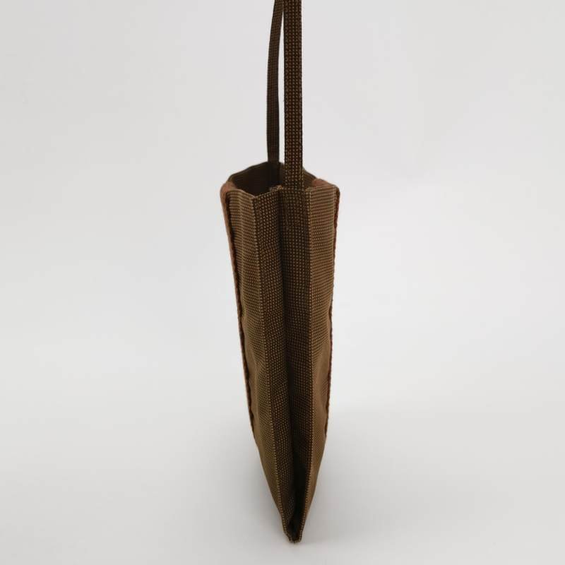 Hermes Herline 尼龍布 條紋 H條紋 斜背包 肩背包 帆布 紅棕色-3