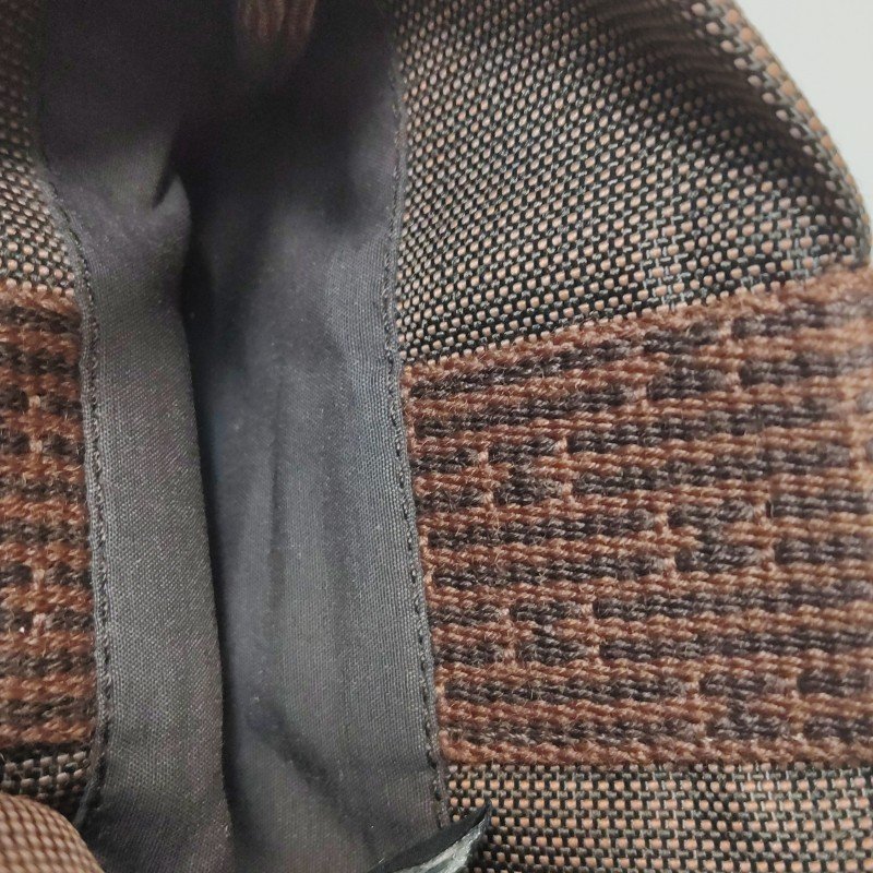 Hermes Herline 尼龍布 條紋 H條紋 斜背包 肩背包 帆布 紅棕色-8