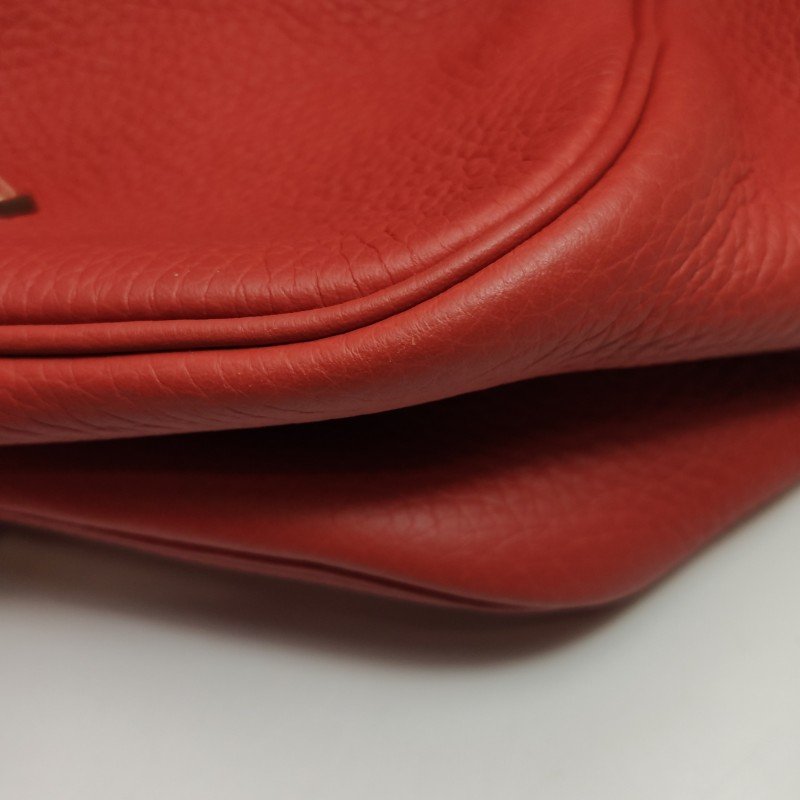 Hermes Victoria 35 對向拉鍊 單肩包Clemence(TC) 牛皮 銀扣 9M鮭魚色框 O刻-21