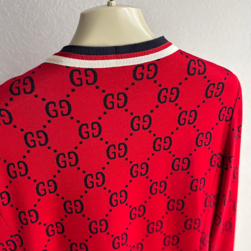 ::GUCCI:: 滿版雙G 紅色開襟上衣 外套 Red double G full-print-9