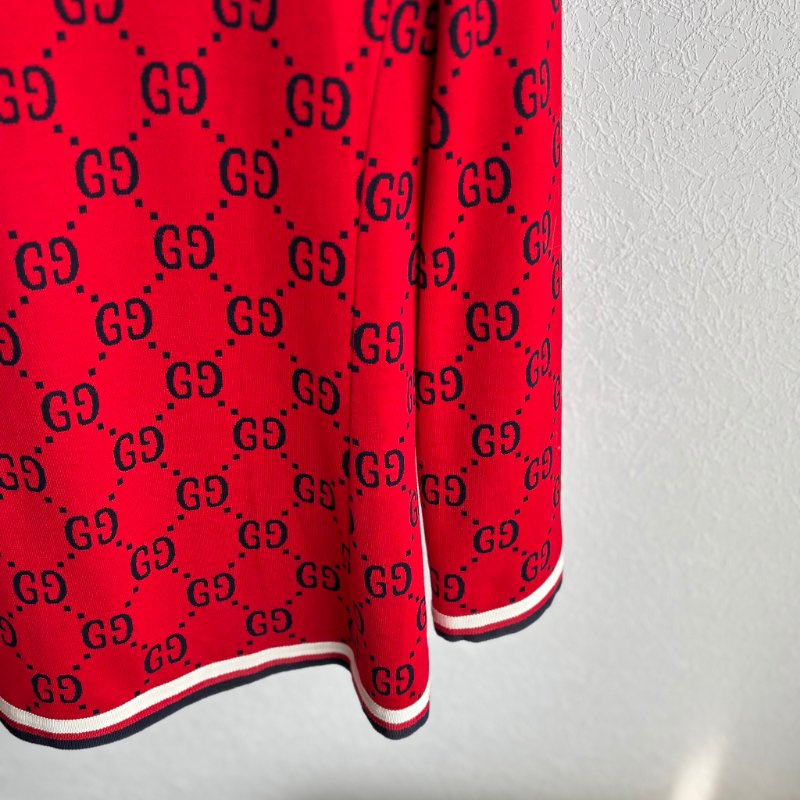 ::GUCCI:: 滿版雙G 紅色開襟上衣 外套 Red double G full-print-11