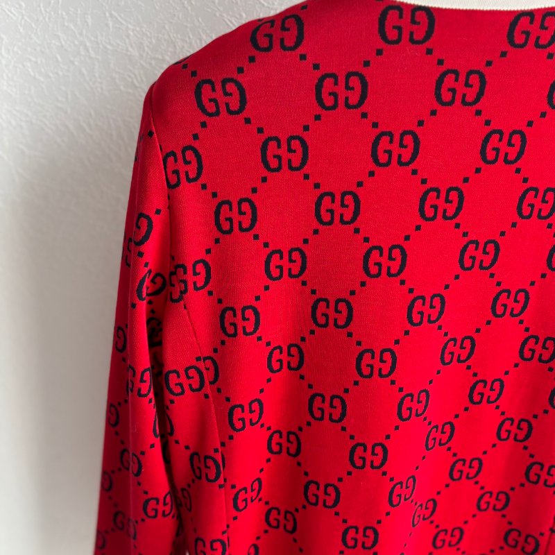 ::GUCCI:: 滿版雙G 紅色開襟上衣 外套 Red double G full-print-13