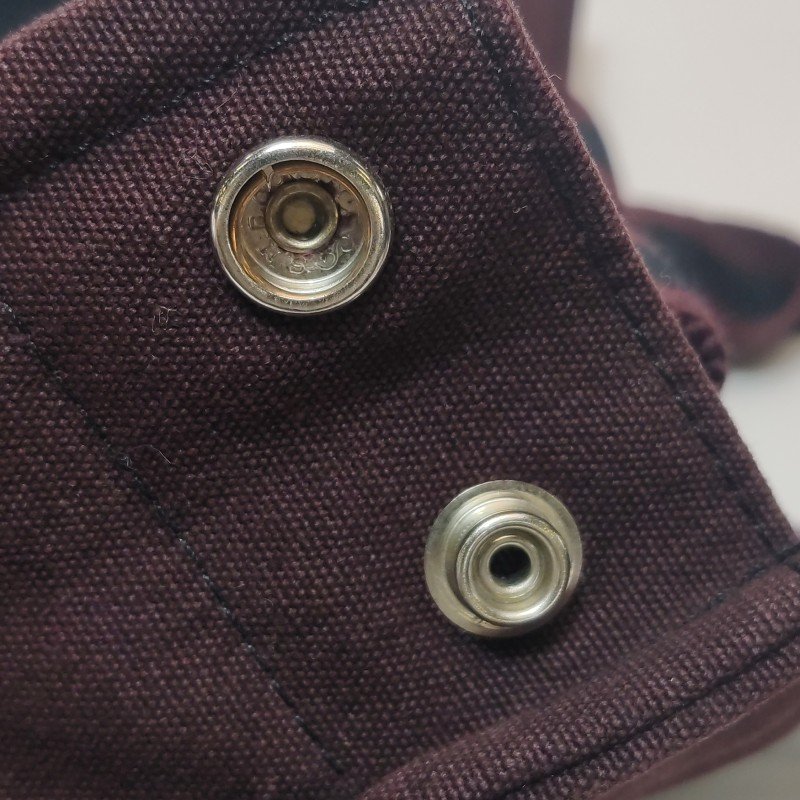 Hermes Fourre Tout 小號 條紋 按扣 手提包 帆布 銀扣 89黑色 紅棕色-11